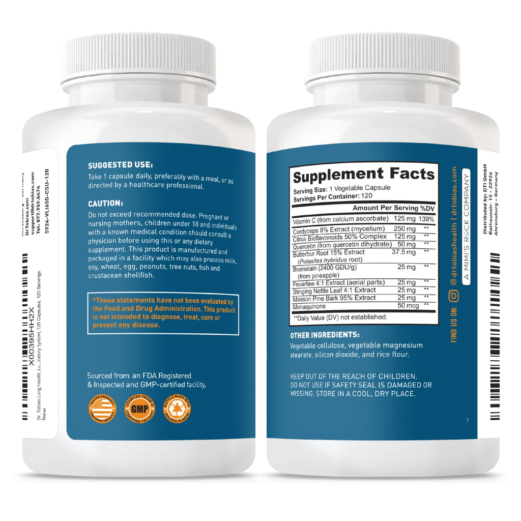 Dr. Tobias Lung Health Respiratory Support - 120 Capsules - image 7