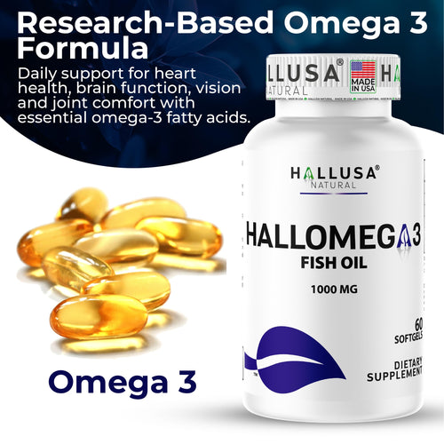 "N/A" Hallusa Natural HallOmega-3 Omega-3 Fish Oil - 60 Softgels - image 2