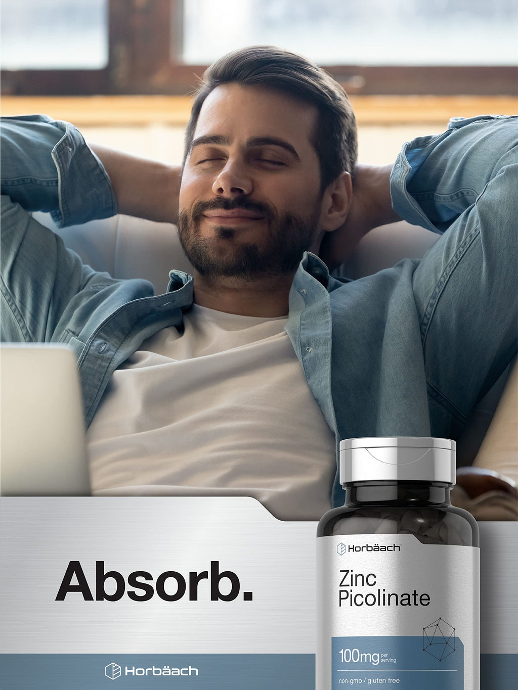 Horbäach Zinc Picolinate 100mg - 180 Capsules - image 6