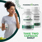 POWERED X PLANTS Pure Berberine Supplement - 1300mg Berberine
