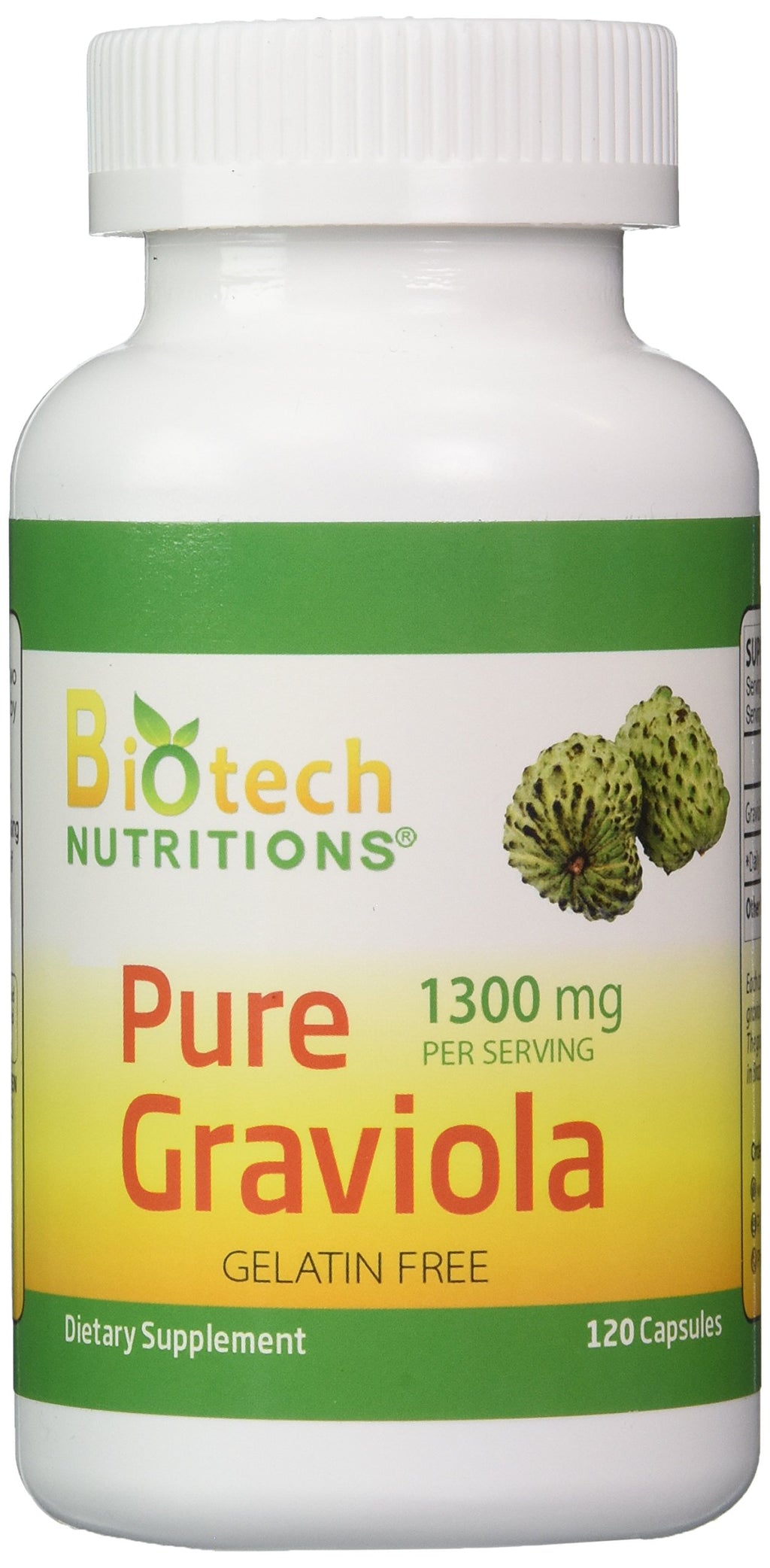 Biotech Nutritions Graviola 1300mg - 120 Capsules
