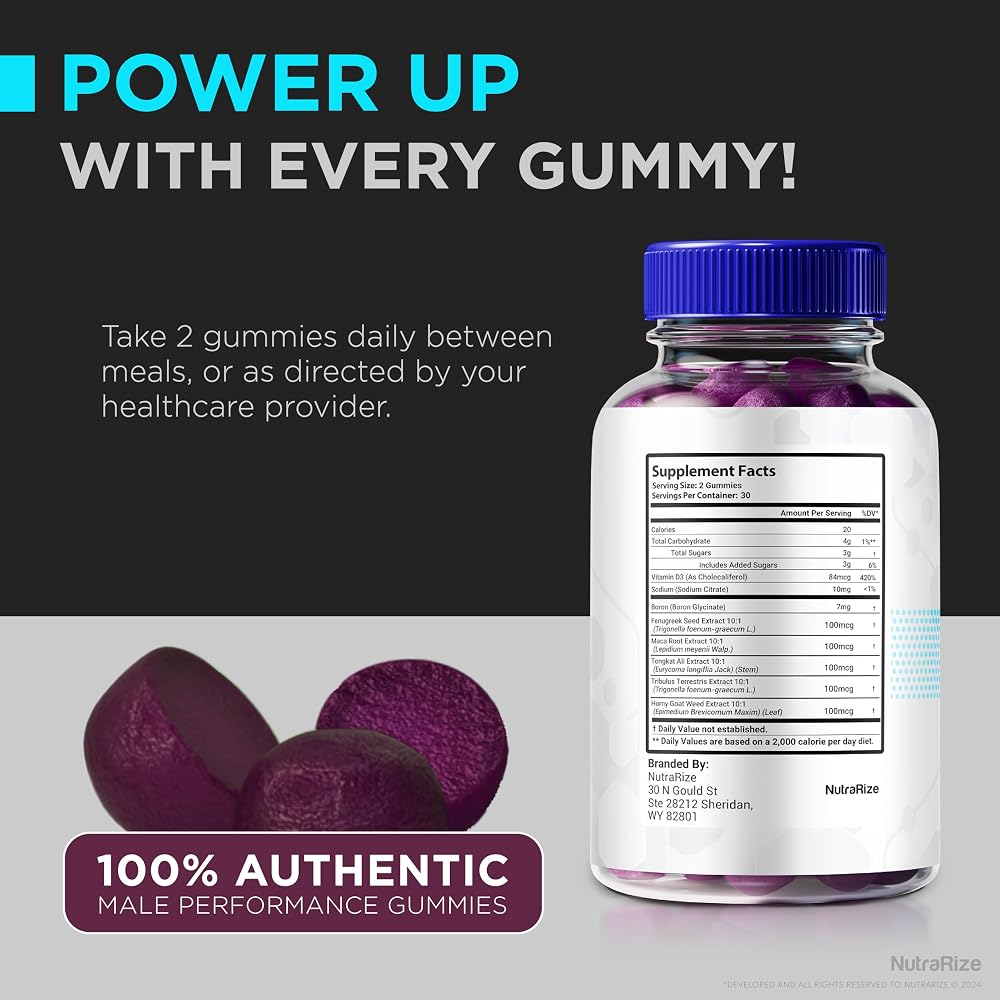 NutraRize Prime Vigor XL Pro Male Gummies - 180 Gummies - image 6