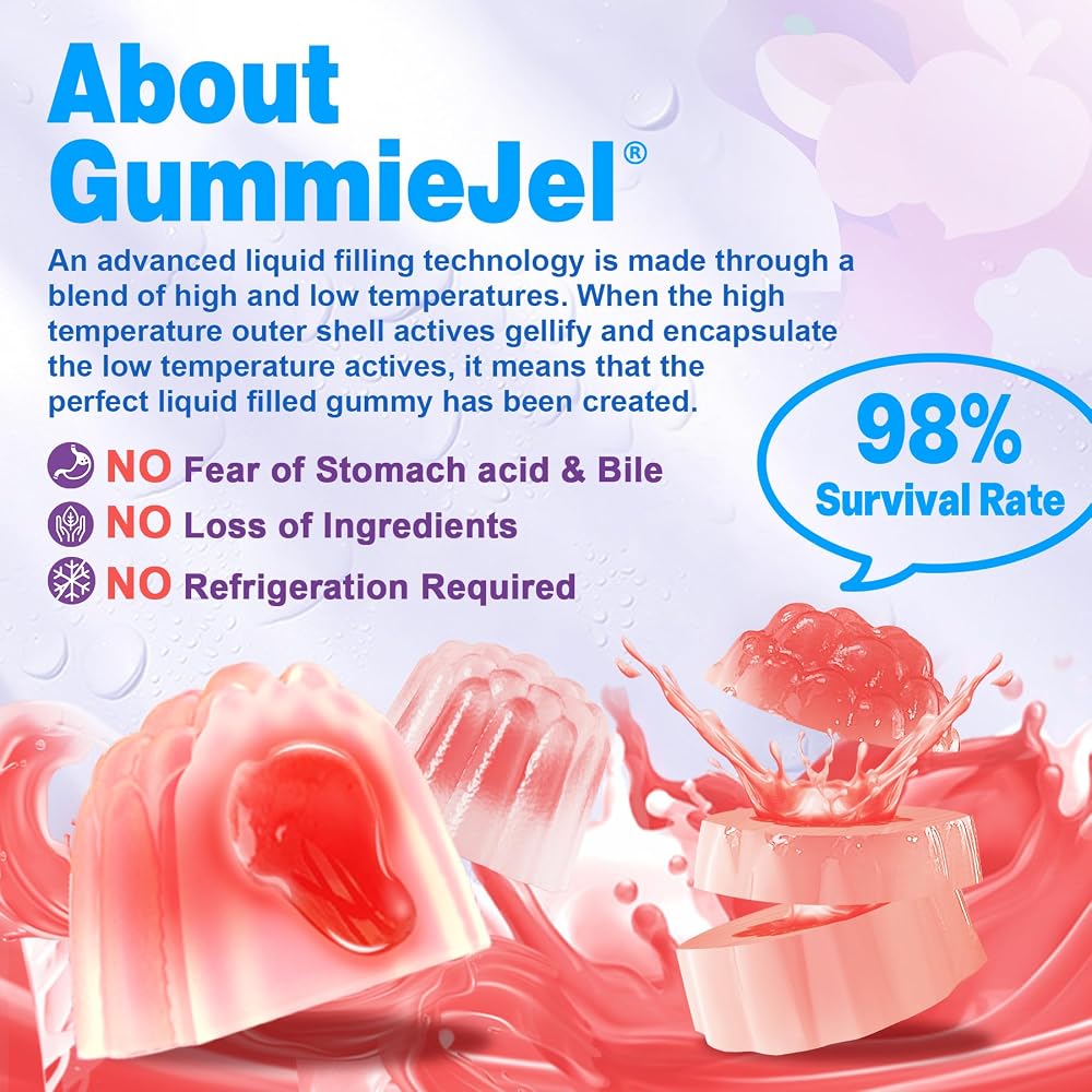 LILICARE Sugar Free Probiotic Gummies 60 Billion CFU