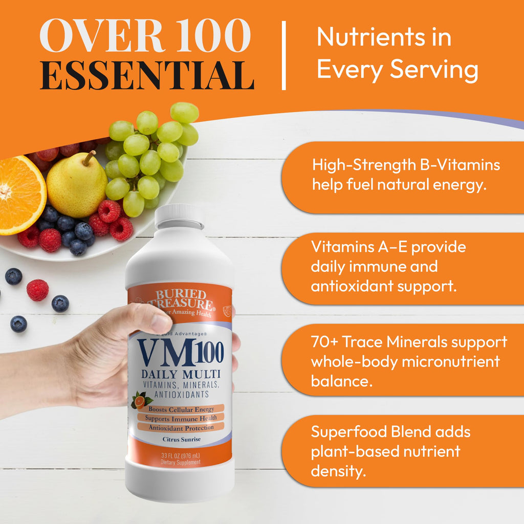 Buried Treasure VM100 Daily Liquid Vitamins and Minerals - 32 Oz - image 3