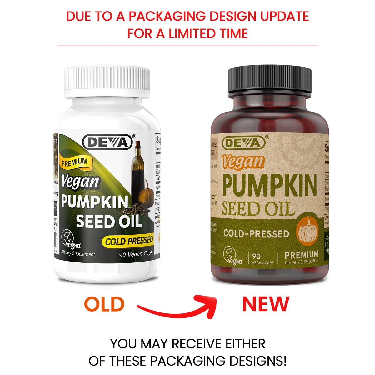 DEVA Nutrition Vegan Pumpkin Seed Oil 500 mg - 90 Capsules - image 2