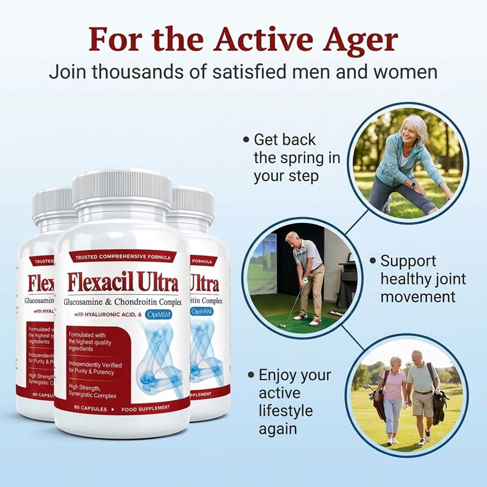 Flexacil Ultra Joint Support Glucosamine Chondroitin MSM - 60 Capsules - image 10