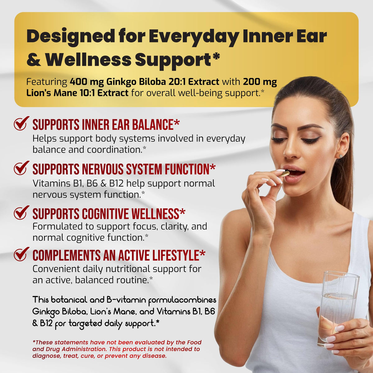 VEGATOT Inner Ear Support 9-in-1 Complex 930 mg - 90 Capsules - image 5