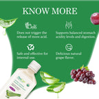 AloeCure Pure USDA Organic Aloe Vera Juice Supplement in Grape Flavor