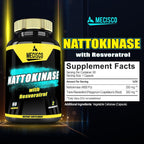 Mecisco Nattokinase Supplement with Trans-Resveratrol - 60 Capsules - image 2