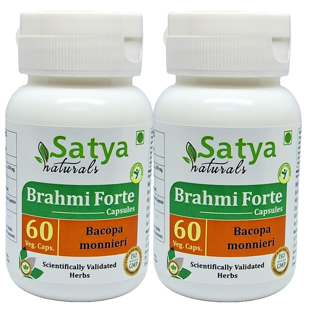 Satya Naturals Brahmi Forte Capsules 500 mg. 60 Veg. Capsule
