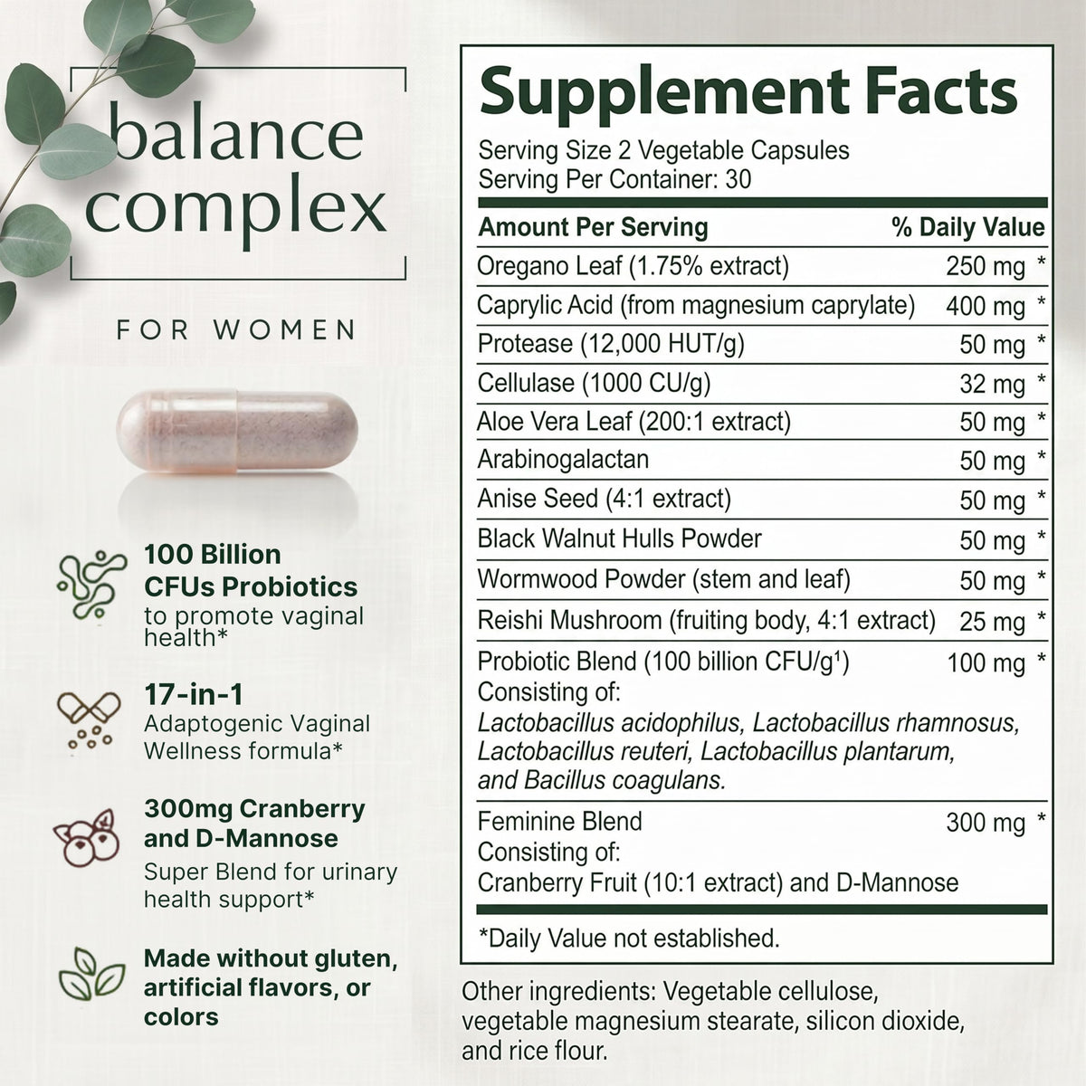 Instant Brands Balance Complex 17-in-1 Vaginal Probiotic - 60 Capsules - image 4