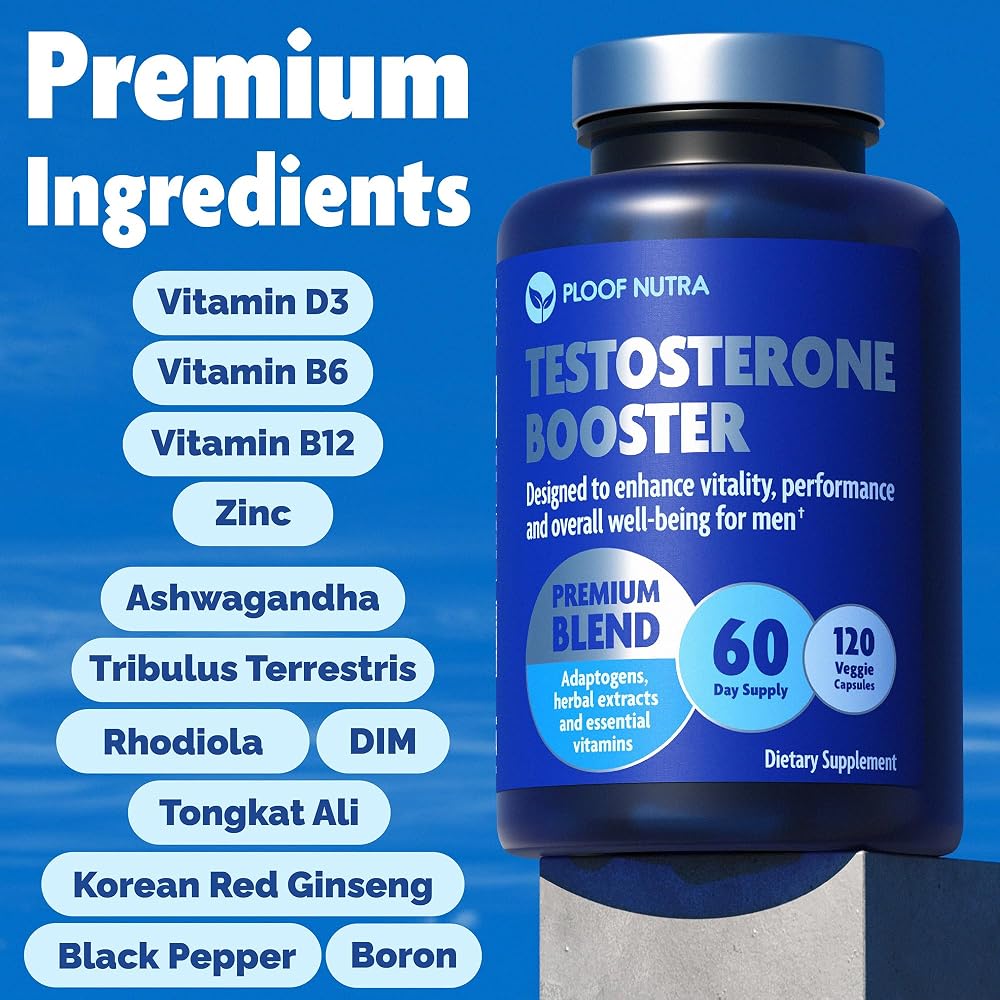 PLOOF Nutra Testosterone Booster for Men - 120 Capsules - image 5