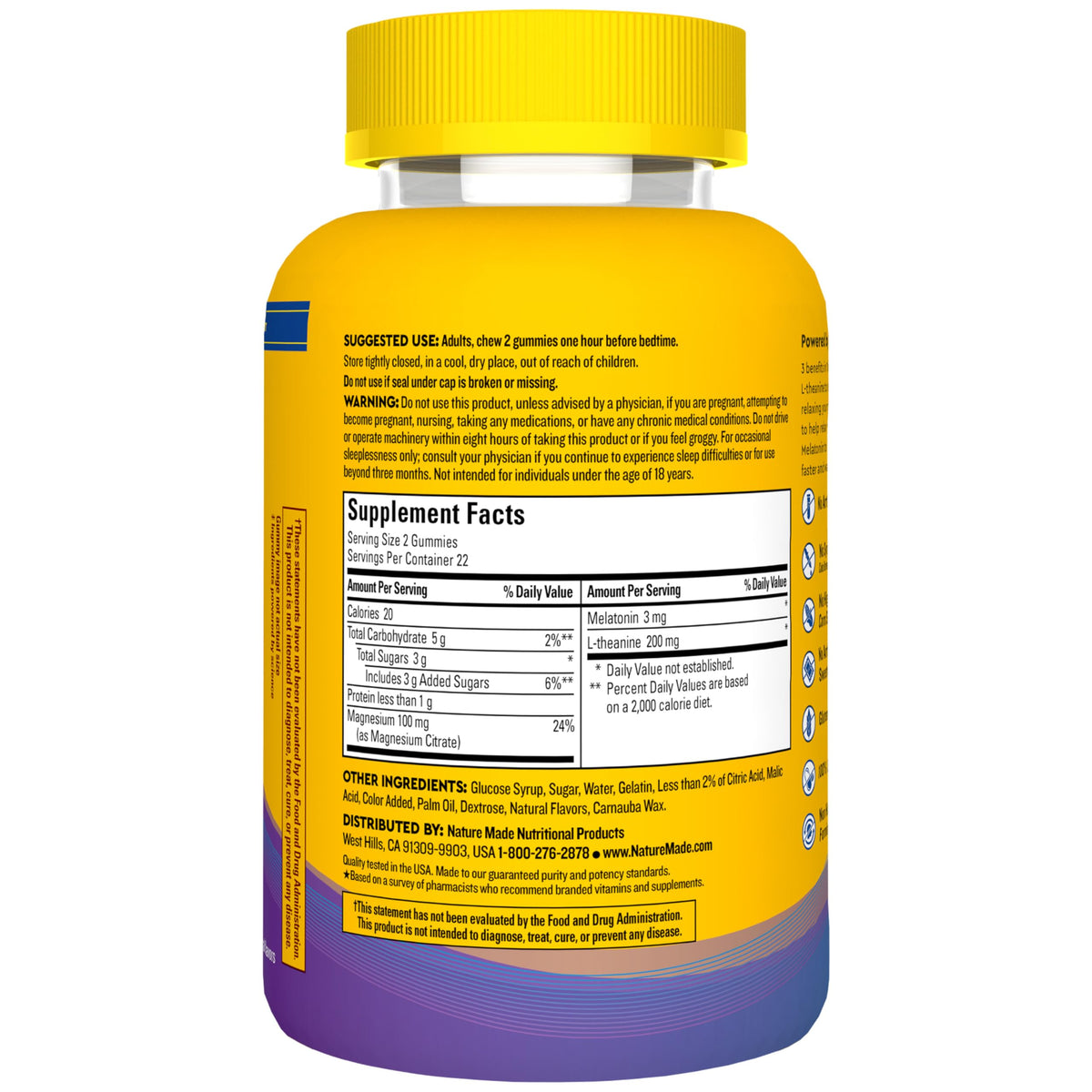 Nature Made Wellblends Sleep and Recover Melatonin 3mg - 44 Gummies - image 7