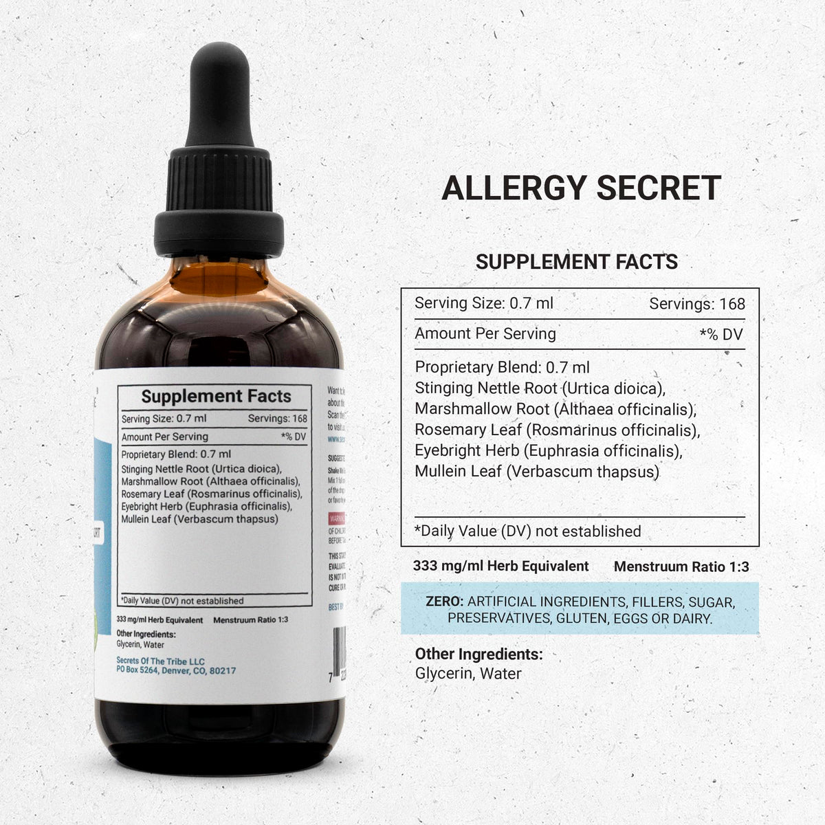Secrets of the Tribe Allergy Secret Alcohol-Free Extract
