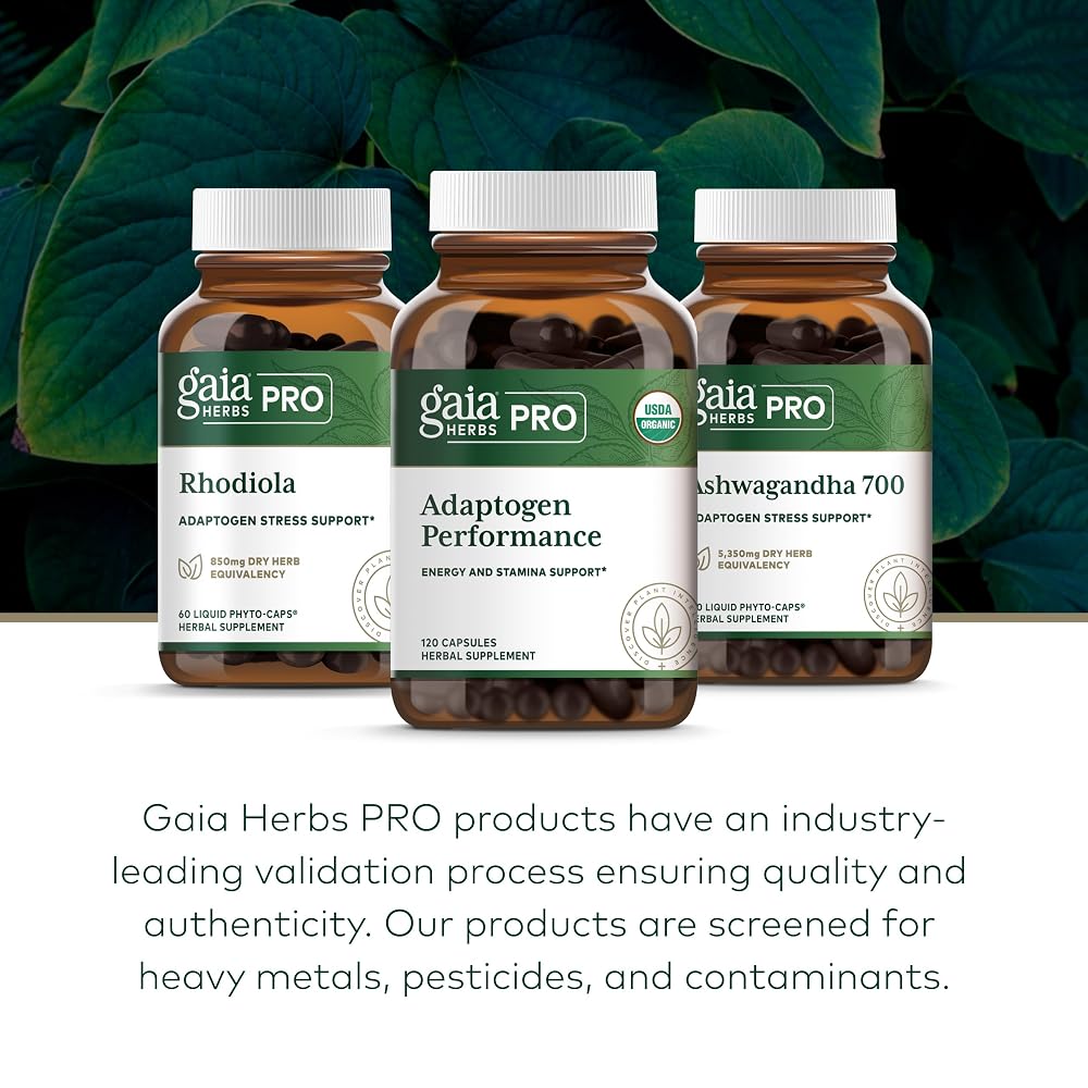 Gaia Herbs PRO Adaptogen Performance Energy Support - 120 Capsules - image 6