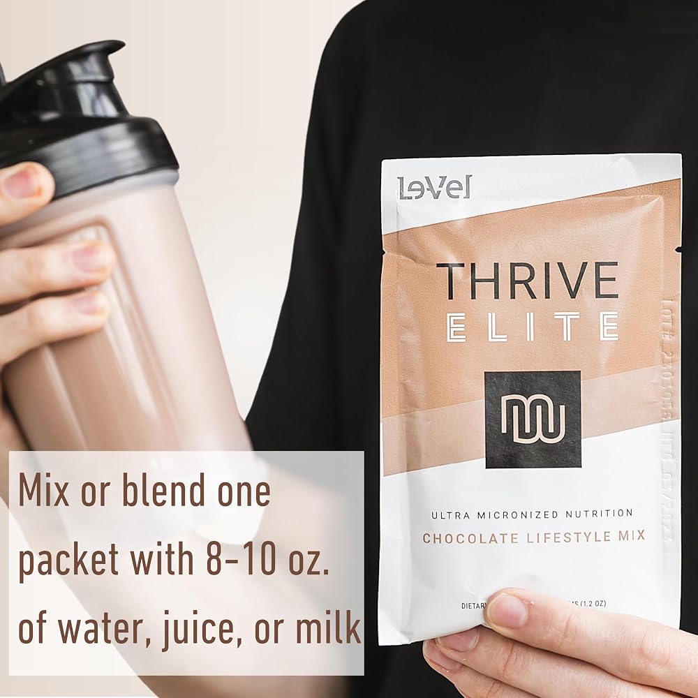 Le-Vel Thrive Elite Chocolate Protein Powder - 16 Packets - image 5