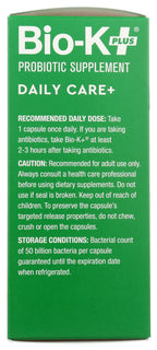 Bio-K + Daily Care Plus Probiotic Supplement Capsules for Adult Men