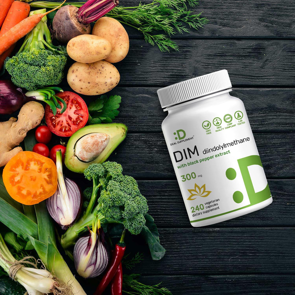 DEAL SUPPLEMENT DIM 300mg with Black Pepper - 240 Vegetarian Capsules - image 7
