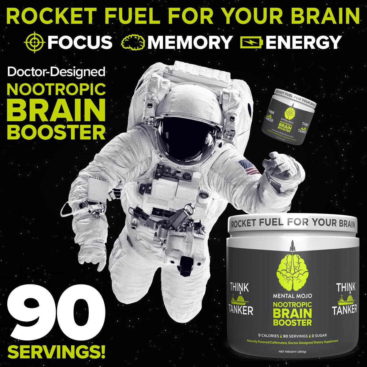 Mental Mojo Brain Booster Nootropic Drink Mix - 90 Servings - image 2