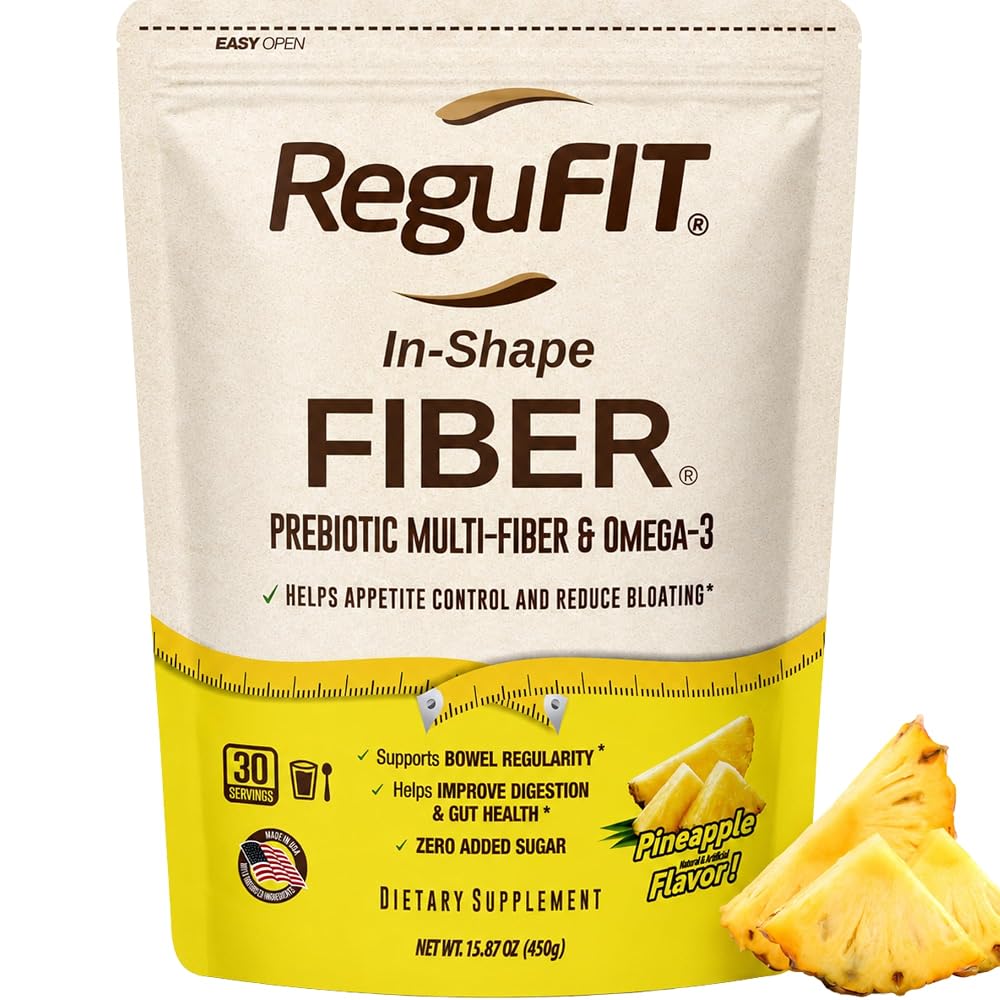 ReguFIT Prebiotic Fiber Supplement Powder for Regularity - 30 Servings