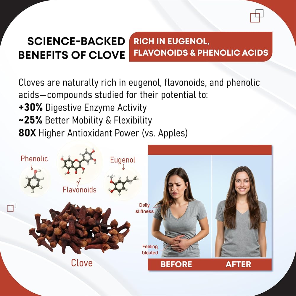 GUDOMET Clove Complex 5-in-1 with Ginger & Cinnamon - 150 Capsules - image 5