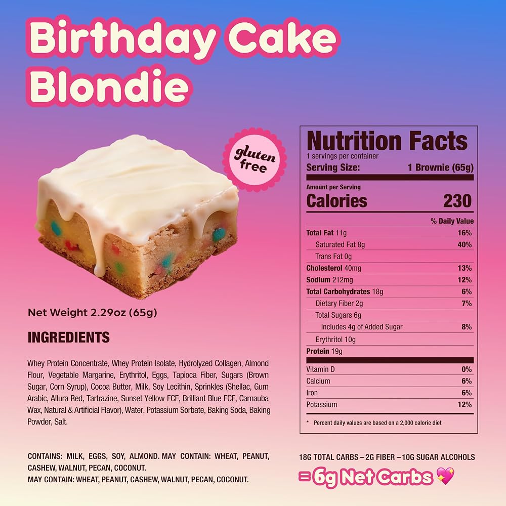 Alpha Prime Supplements High Protein Brownie Birthday Cake - 12ct - image 5