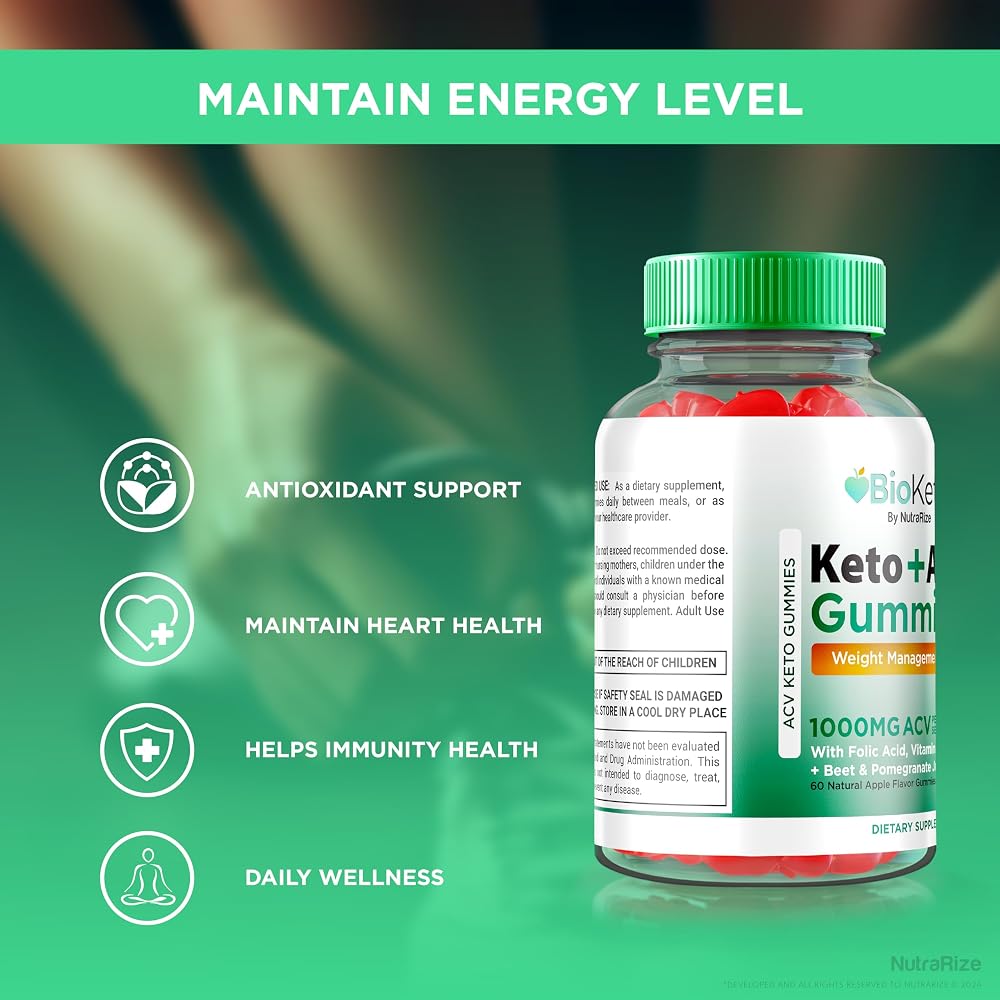 NutraRize Bioketix Keto ACV Gummies Weight Loss Support - 60 Gummies - image 7