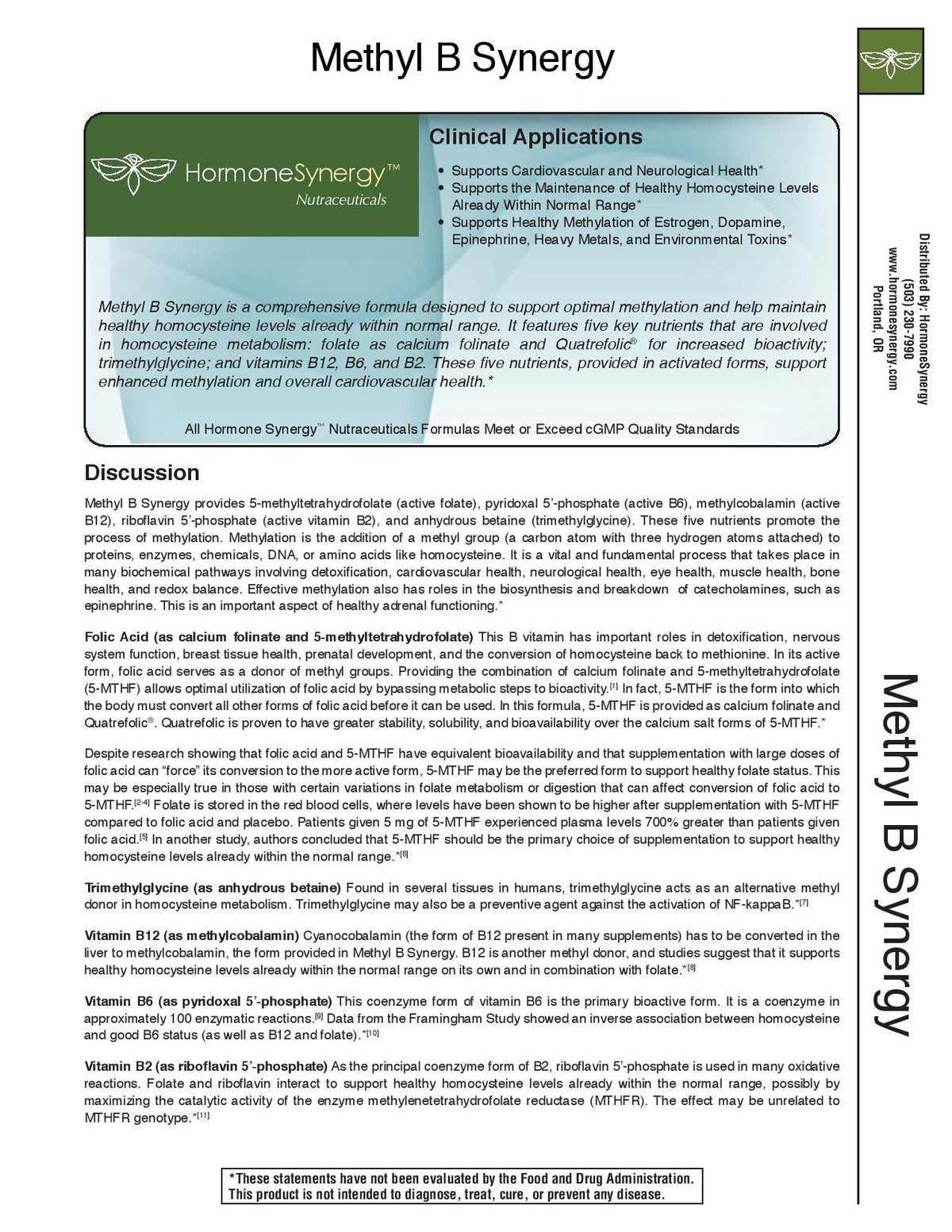 HormoneSynergy RetzlerRx Methyl B Synergy - 120 Capsules - image 3