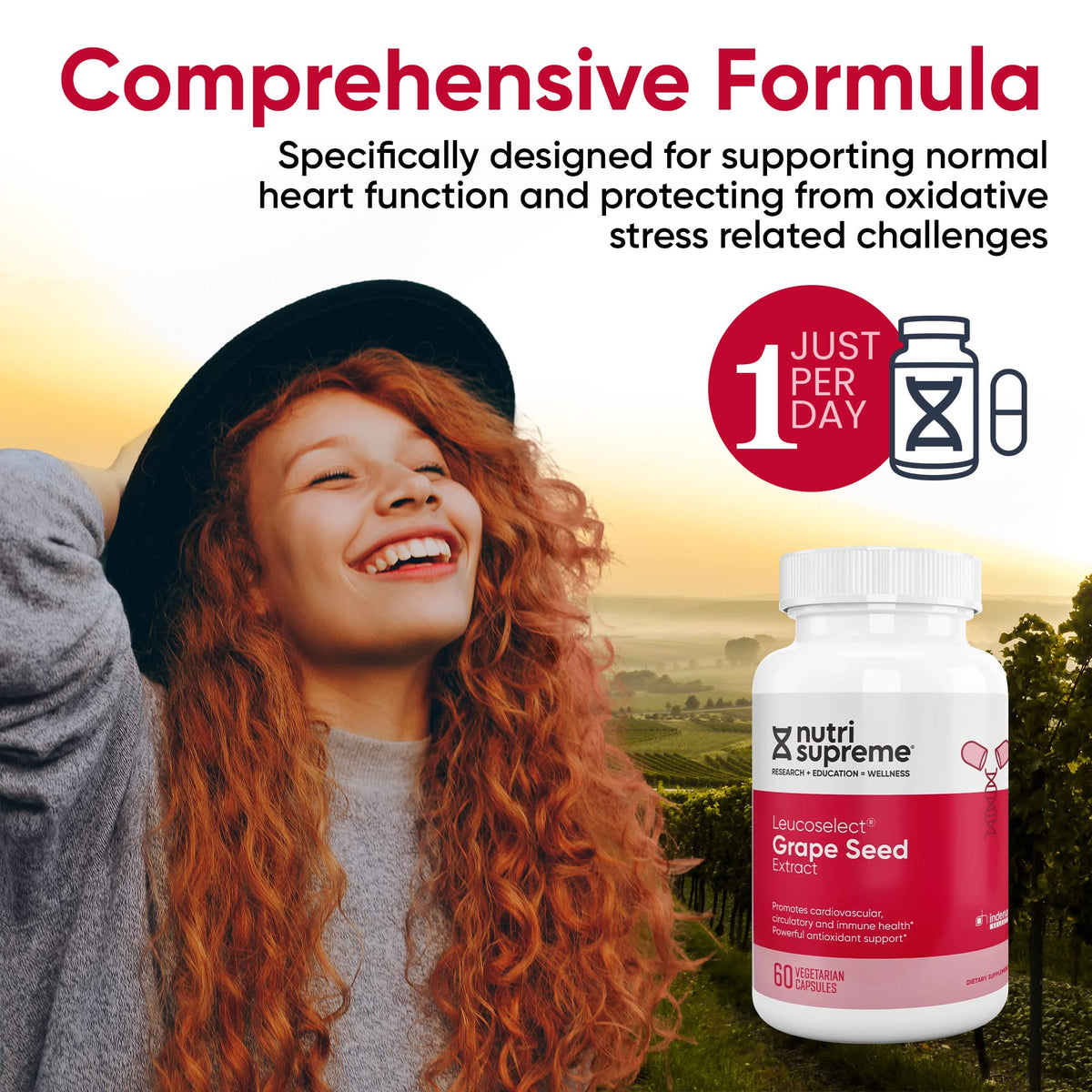 Nutri Supreme Grapeseed Extract Leucoselect - 60 Capsules - image 3