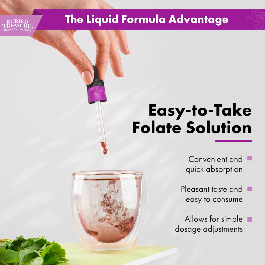 Buried Treasure Folate Drops Methylated B-9 - 120 Servings - image 3