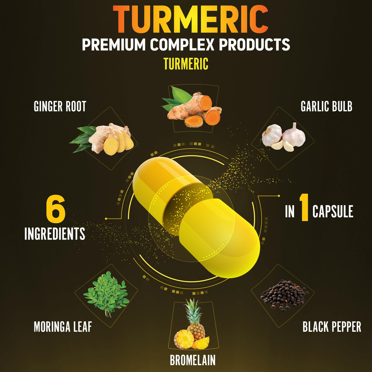 Zolotus Turmeric Curcumin with Ginger Capsules - 120 Capsules - image 3