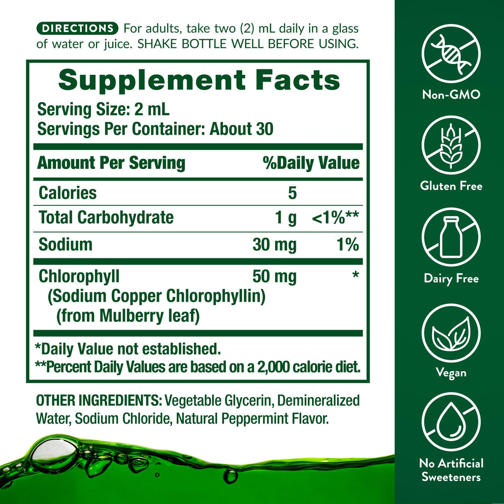 Nature's Truth Liquid Chlorophyll Drops 50 mg - 2 fl oz - image 2