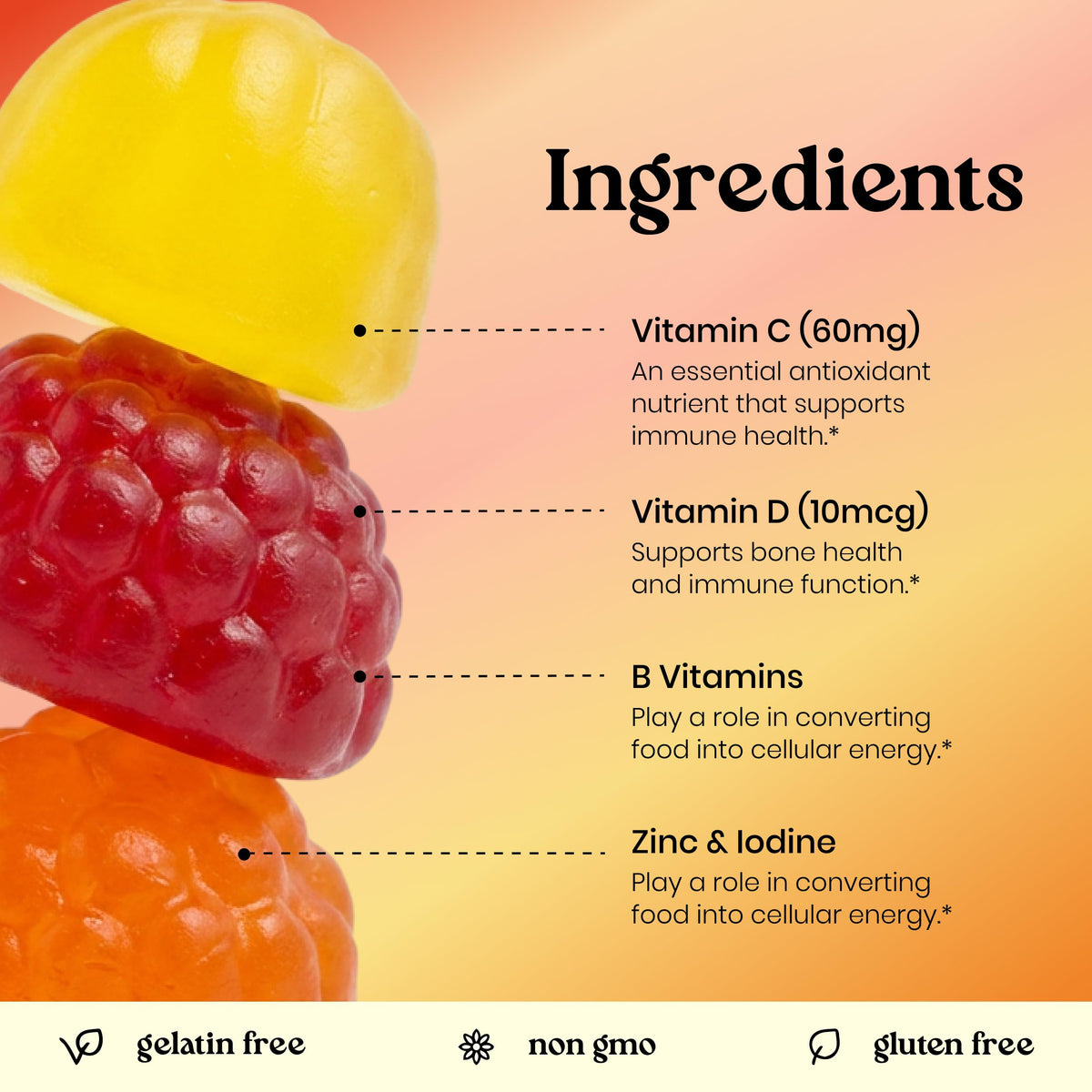 VITA GLOBE Adult Multivitamin Gummies with 9 Vitamins - 120 Gummies - image 3