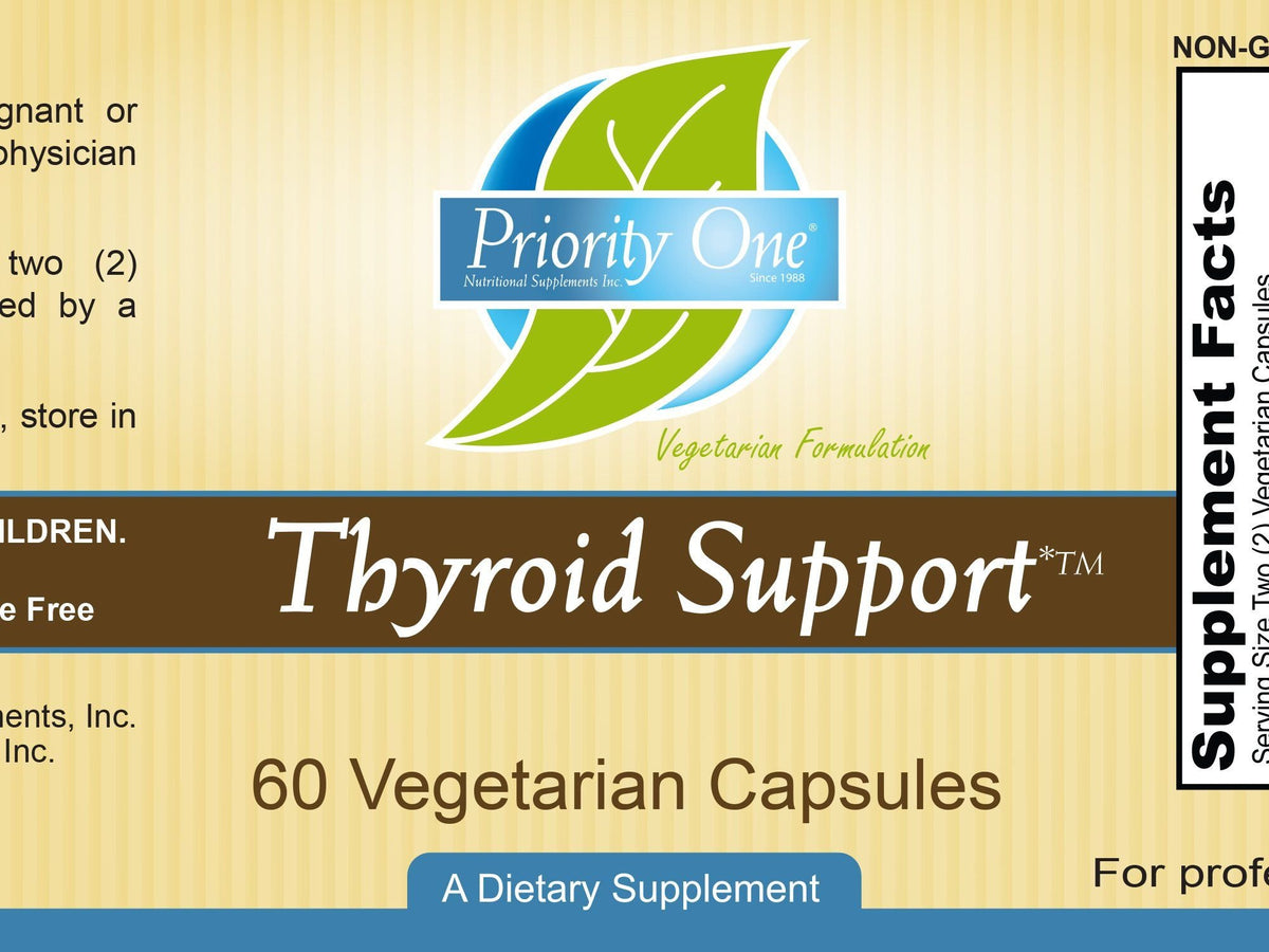 Priority One Vitamins Thyroid Support - 60 Vegetarian Capsules - image 2