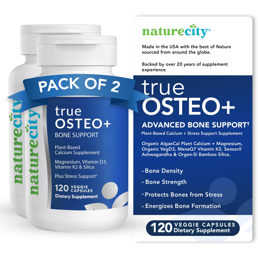 NatureCity True-Osteo Plus Bone Supplement with Ashwagandha - 240 Capsules