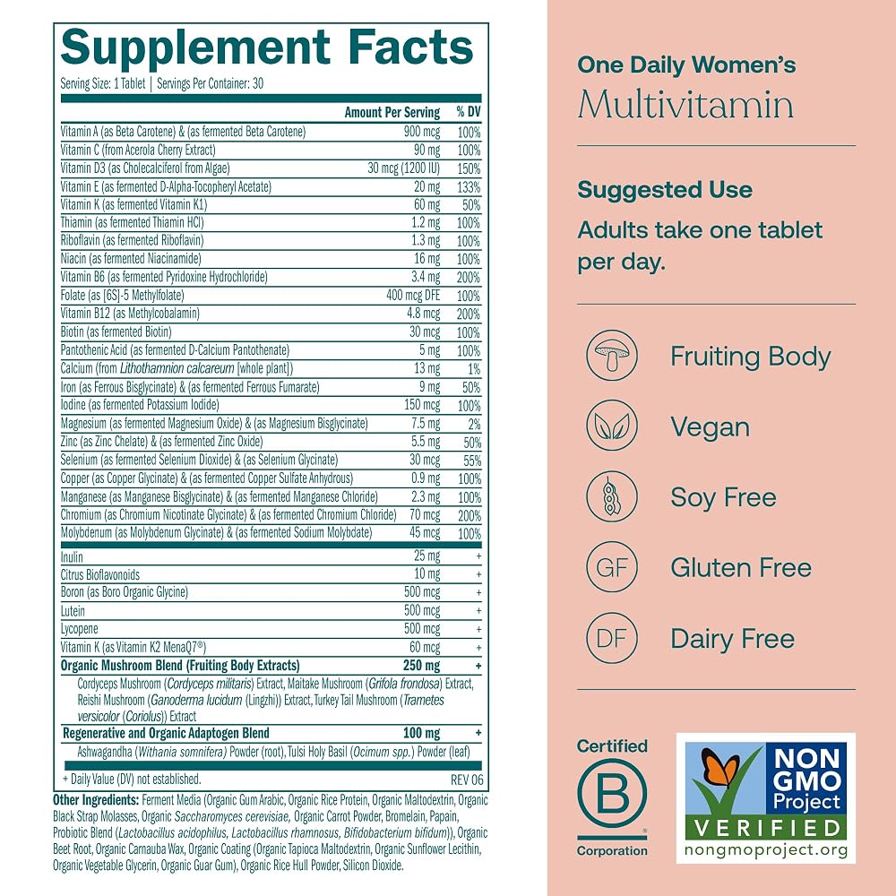 True Grace One Daily Men's & Women's Multivitamin - 60 Vegan Tablets - image 4