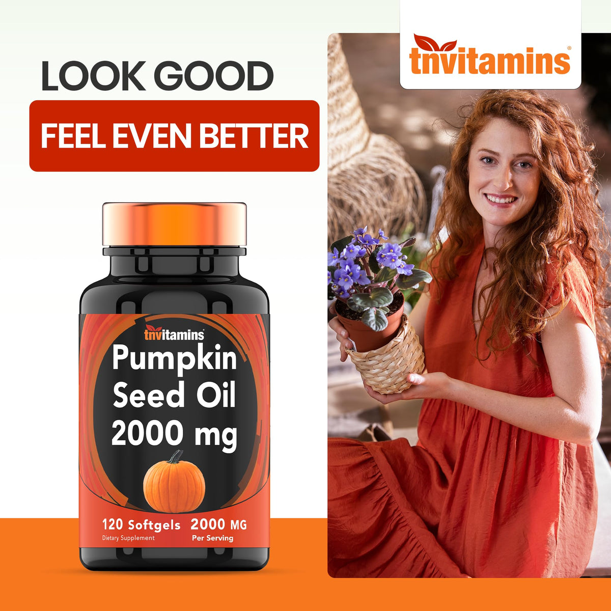 tnvitamins Pumpkin Seed Oil 2000 mg - 120 Softgels - image 5