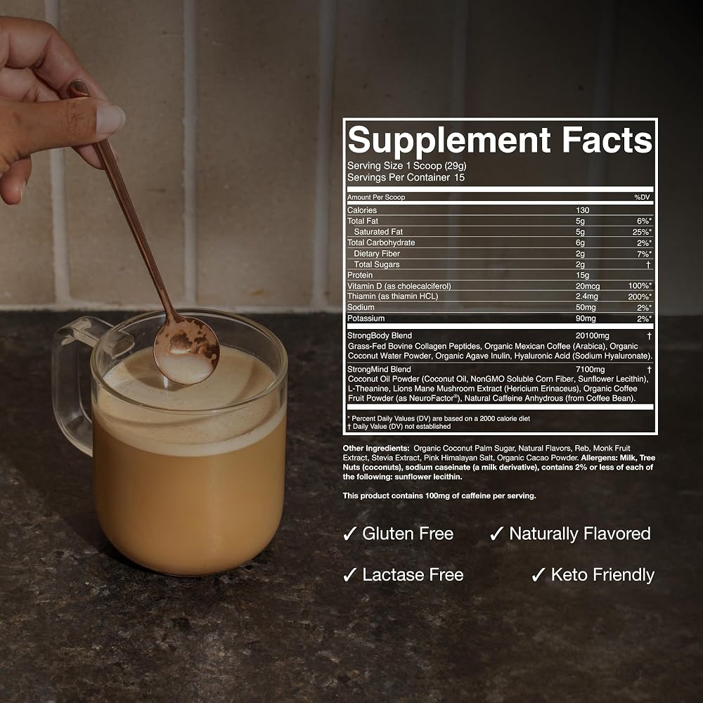 STRONG COFFEE COMPANY Vanilla Instant Latte - 15 Servings - image 5