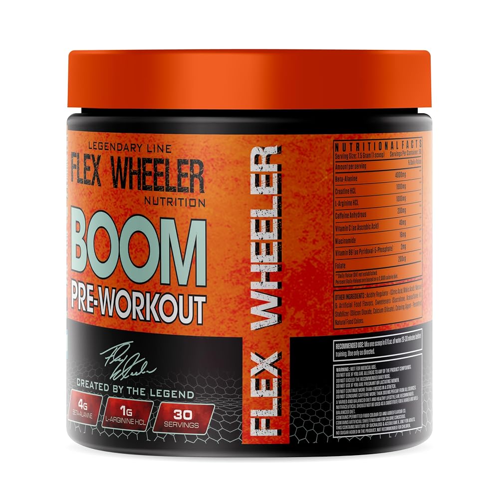 FLEX WHEELER NUTRITION Boom Pre Workout Powder - 30 Servings - image 3