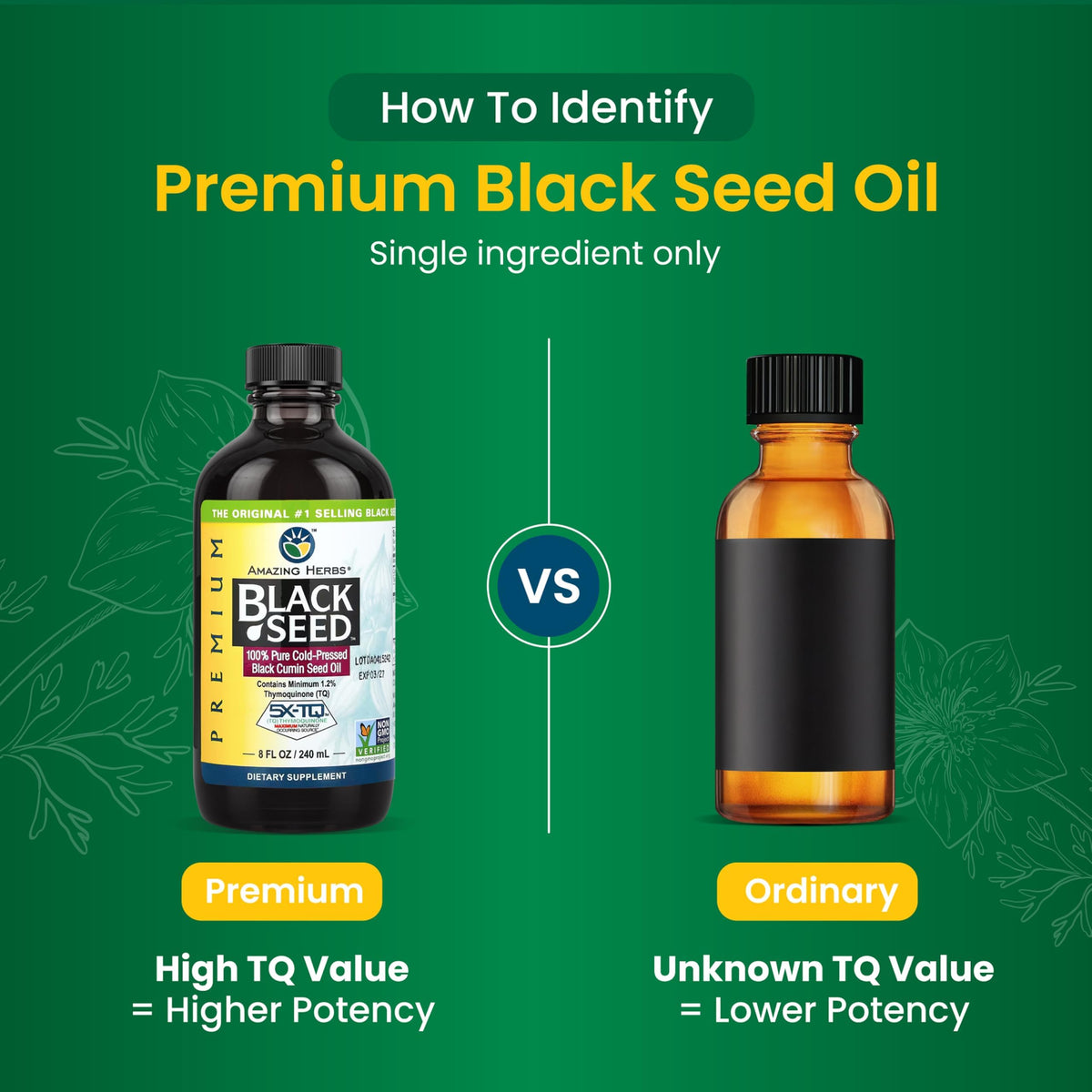 Amazing Herbs Premium Black Cumin Seed Oil