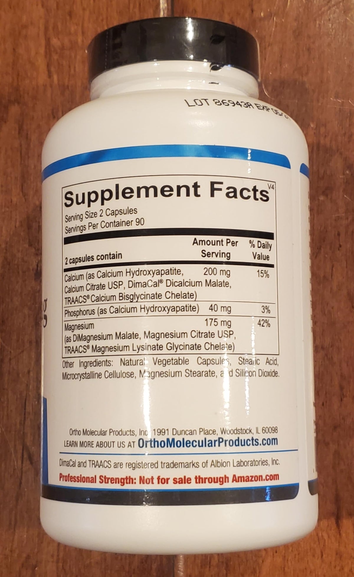 Ortho Molecular Products Reacted Cal-Mag - 90 Capsules - image 3