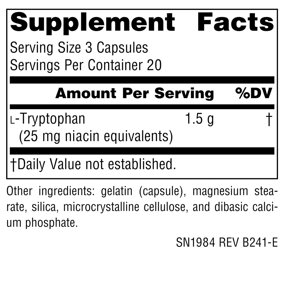 Source Naturals L-Tryptophan 500mg