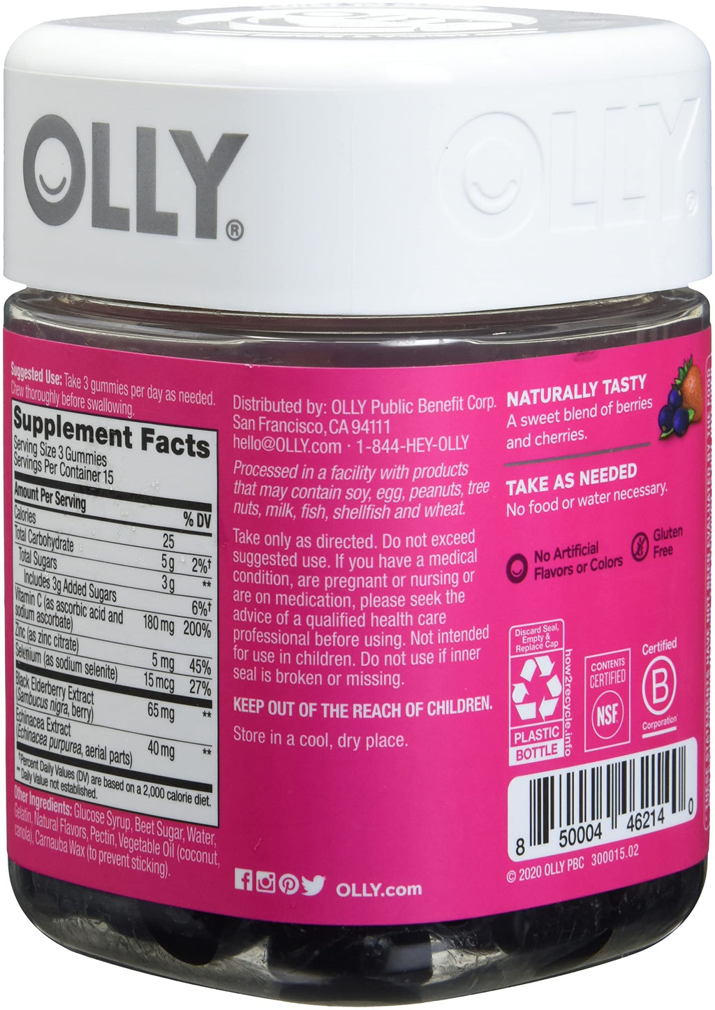 Olly Immunity Gummy with Elderberry, Zinc & Vitamin C - 540 Count - image 7