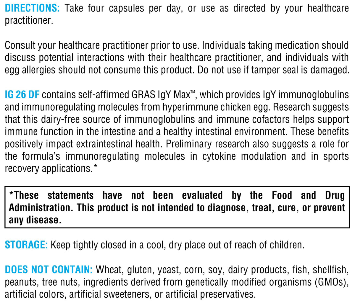 XYMOGEN IG 26 DF Immunoglobulin Support - 120 Capsules - image 5