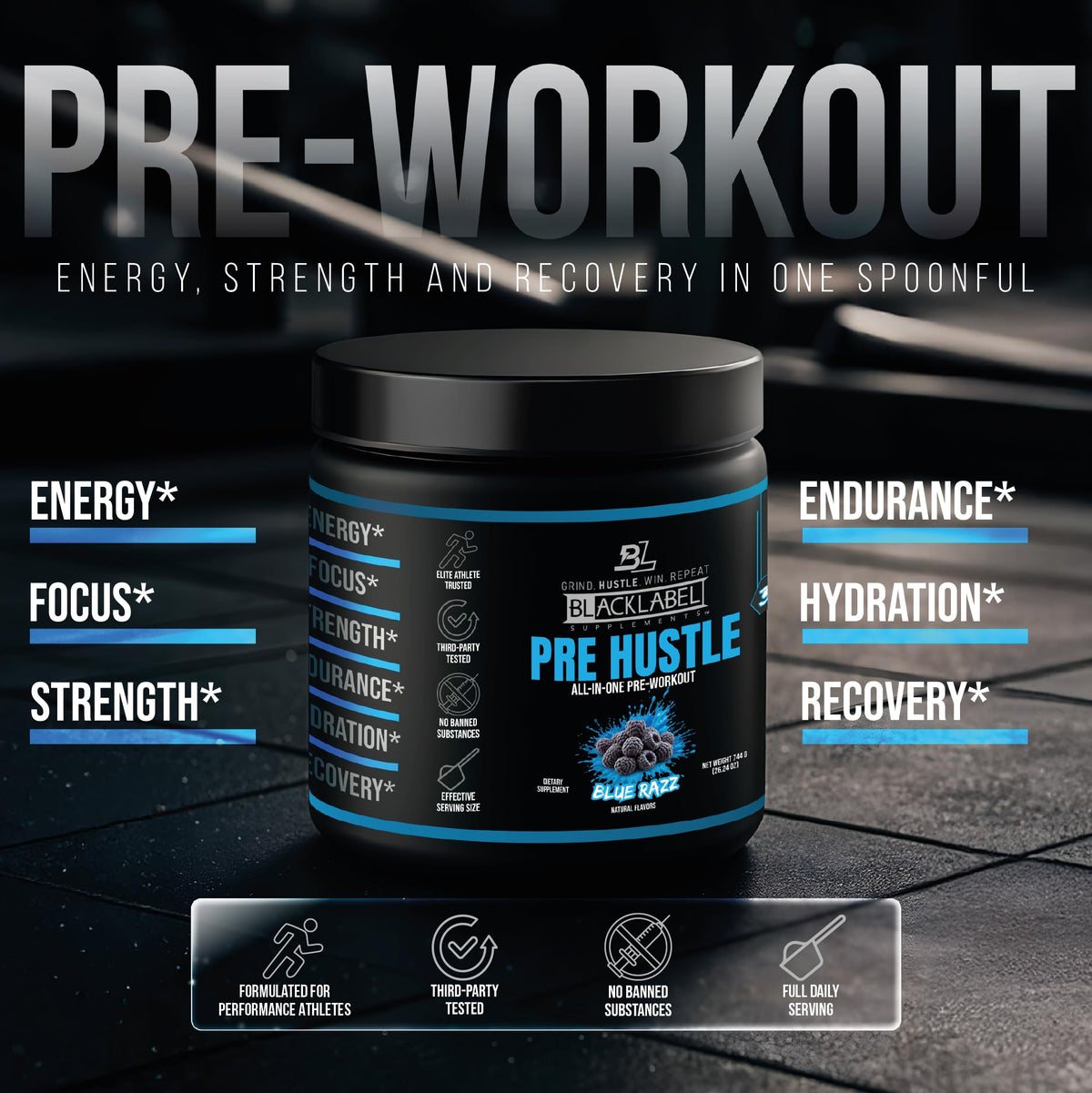 Blacklabel Supplements PRE-Game Pre Workout Powder