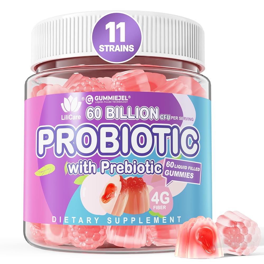 LILICARE Sugar Free Probiotic Gummies 60 Billion CFU