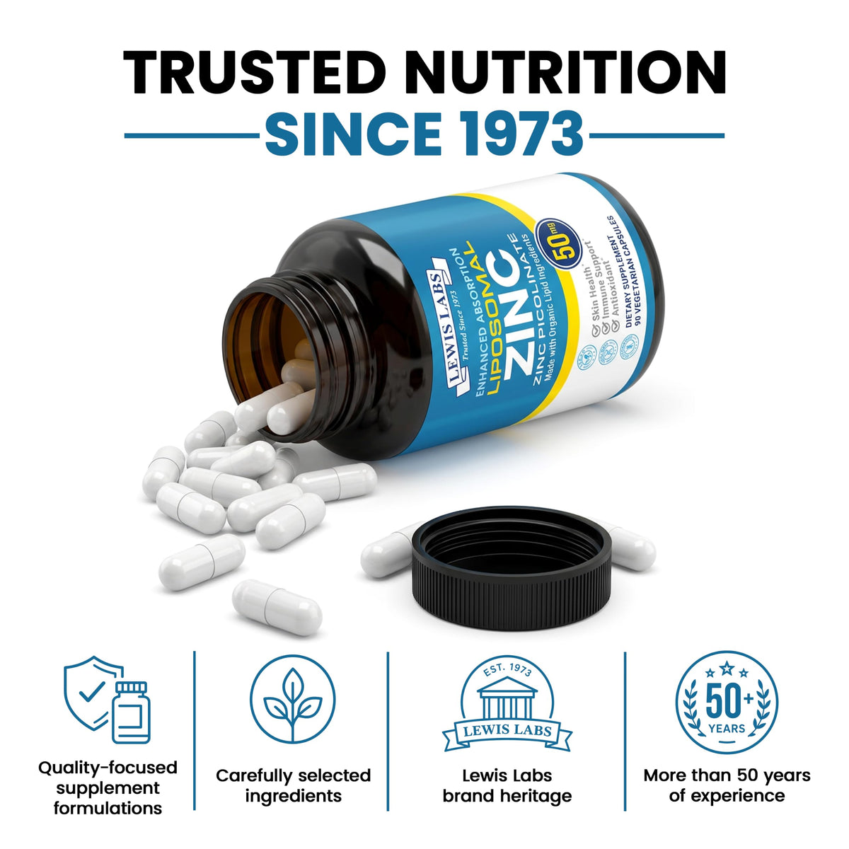 Lewis Labs Zinc Supplement 50mg
