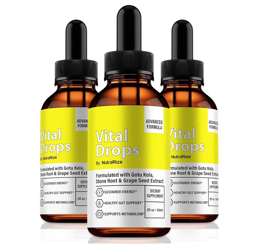 NutraRize Vital Drops All-Natural Liquid Formula - 3 Pack