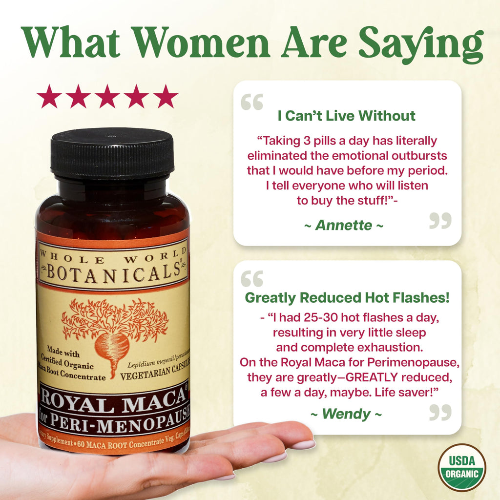 Whole World Botanicals Royal Maca for Peri-Menopause - 60 Vegetarian Capsules - image 8