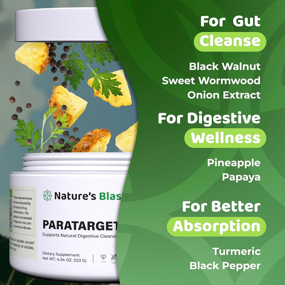 NATURES BLAST ParaTarget Natural Digestive Cleanse Powder - 30 Servings - image 4